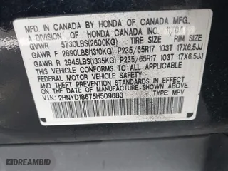 2005 Acura MDX Touring with VIN 2HNYD18675H509683, listed as a IAAI auction lot 42034695 with 236,865 mi miles. Bid and sale history available at carsss.com. Image 9.