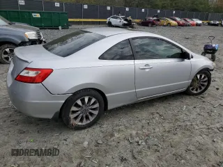 2009 Honda Civic Cpe EX with VIN 2HGFG128X9H502832, listed as a Copart auction lot 53076095 with 147,497 mi miles and Salvage Title. Bid and sale history available at carsss.com. Image 3.