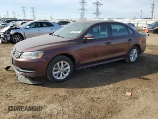 2013 Volkswagen Passat S w/Appearance with VIN 1VWAH7A3XDC086899, listed as a Copart auction lot 48549075 with 237,063 mi miles and Salvage Title. Bid and sale history available at carsss.com. Image 1.