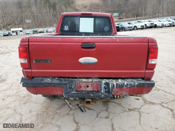 2009 Ford Ranger XLT with VIN 1FTZR45E99PA20695, listed as a Copart auction lot 48106995 with 0 mi miles and Salvage Title. Bid and sale history available at carsss.com. Image 6.