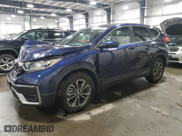 2020 Honda CR-V EX-L with VIN 2HKRW2H81LH634324, listed as a Copart auction lot 60257245 with 47,135 mi miles and Salvage title. Bid and sale history available at DreamBid. Image 1.