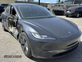 2024 Tesla Model 3 with VIN 5YJ3E1EA6RF742780, listed as a IAAI auction lot 41987895 with 11,508 mi miles. Bid and sale history available at carsss.com. Image 1.