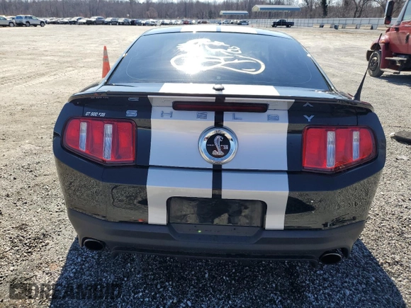2010 Ford Mustang GT500 with VIN 1ZVBP8JS0A5109000, listed as a Copart auction lot 46878285 with 41,520 mi miles and Salvage title. Bid and sale history available at DreamBid. Image 6.