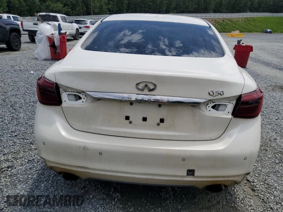 2021 Infiniti Q50 Luxe with VIN JN1EV7BP6MM700150, listed as a Copart auction lot 63423225 with Not provided miles and Salvage title. Bid and sale history available at DreamBid. Image 6.