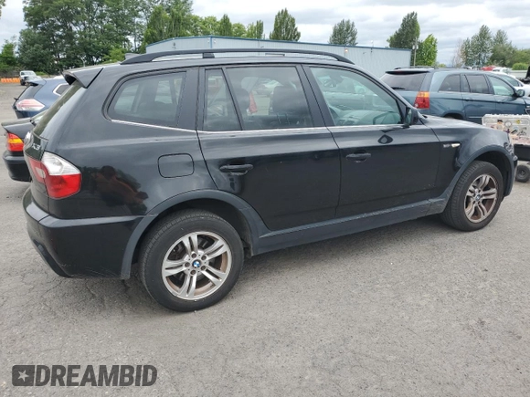 2006 BMW X3 3.0i with VIN WBXPA93466WG81226, listed as a Copart auction lot 61008215 with 184,590 mi miles and Clean title. Bid and sale history available at DreamBid. Image 3.