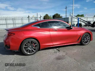 2017 Infiniti Q60 Red Sport 400 with VIN JN1FV7EL3HM701520, listed as a Copart auction lot 57169565 with 103,761 mi miles and Salvage title. Bid and sale history available at DreamBid. Image 3.