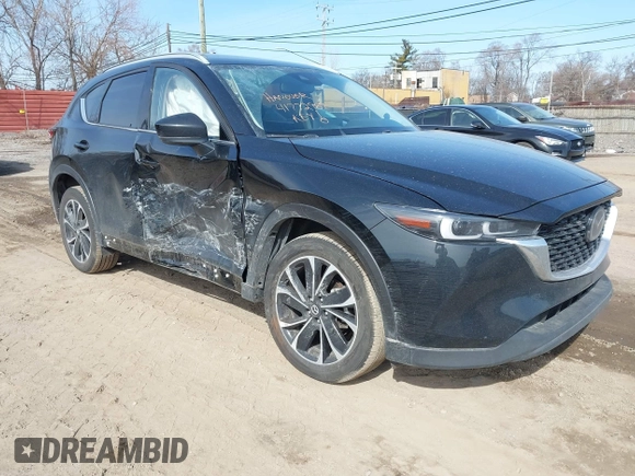 2023 Mazda CX-5 S Premium with VIN JM3KFBDM7P0201038, listed as a IAAI auction lot 41772989 with 26,227 mi miles and . Bid and sale history available at DreamBid. Image 1.