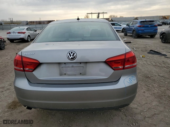 2012 Volkswagen Passat S w/Appearance with VIN 1VWAH7A3XCC090725, listed as a Copart auction lot 49828585 with 204,961 mi miles and Salvage Title. Bid and sale history available at carsss.com. Image 6.