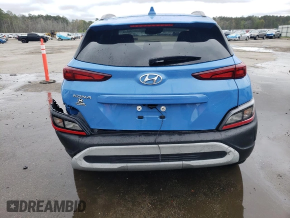 2022 Hyundai Kona SEL with VIN KM8K62AB2NU912837, listed as a Copart auction lot 50878275 with 87,325 mi miles and Salvage Title. Bid and sale history available at DreamBid. Image 6.
