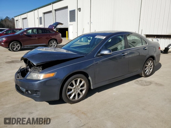 2007 Acura TSX Navi with VIN JH4CL96997C018485, listed as a Copart auction lot 88056035 with 186,164 mi miles and Salvage Title. Bid and sale history available at carsss.com. Image 1.