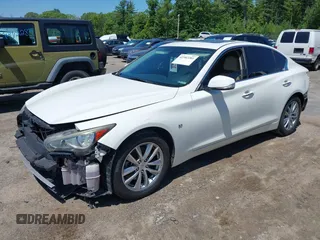 2014 Infiniti Q50 Sport with VIN JN1BV7AR3EM681886, listed as a IAAI auction lot 42382281 with 140,005 mi miles and . Bid and sale history available at DreamBid. Image 2.