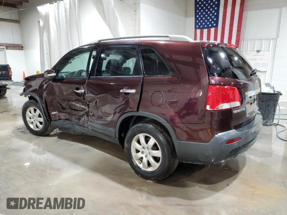 2011 Kia Sorento LX with VIN 5XYKTDA16BG119022, listed as a Copart auction lot 54311575 with 165,210 mi miles and Salvage Title. Bid and sale history available at carsss.com. Image 2.