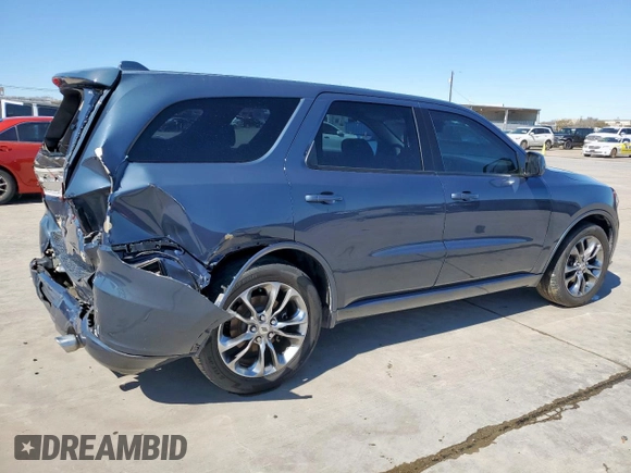 2019 Dodge Durango GT Plus with VIN 1C4RDHDG5KC806483, listed as a Copart auction lot 47853555 with 93,895 mi miles and Salvage Title. Bid and sale history available at carsss.com. Image 3.