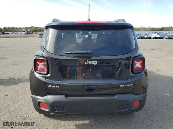 2018 Jeep Renegade Upland Edition with VIN ZACCJBABXJPH79358, listed as a Copart auction lot 80768494 with 51,052 mi miles and Non Repairable. Bid and sale history available at carsss.com. Image 6.