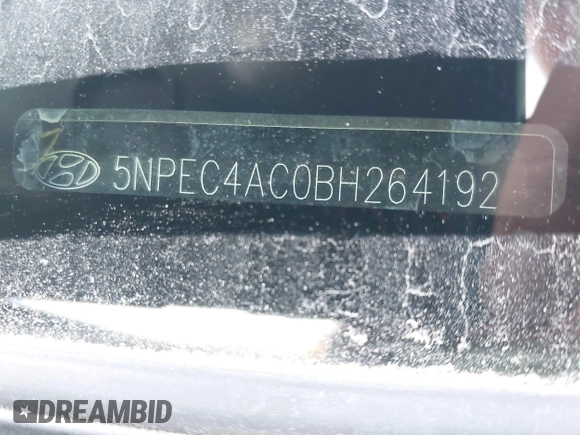 2011 Hyundai Sonata Limited with VIN 5NPEC4AC0BH264192, listed as a IAAI auction lot 42073545 with 229,946 mi miles and . Bid and sale history available at DreamBid. Image 9.