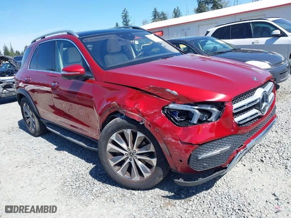 2020 Mercedes-Benz GLE with VIN 4JGFB4KB9LA285382, listed as a IAAI auction lot 42020835 with 42,741 mi miles. Bid and sale history available at carsss.com. Image 1.