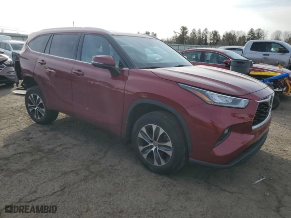 2020 Toyota Highlander XLE with VIN 5TDGZRBH7LS506678, listed as a Copart auction lot 48966645 with 73,176 mi miles and Salvage Title. Bid and sale history available at carsss.com. Image 4.