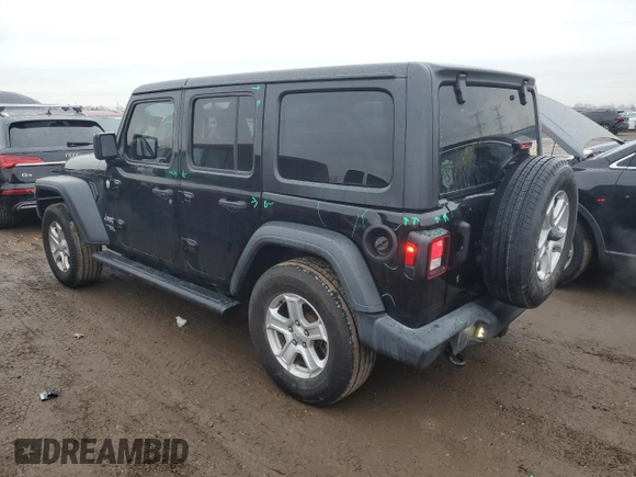 2019 Jeep Wrangler Unlimited Sport with VIN 1C4HJXDG8KW603584, listed as a Copart auction lot 86677784 with 85,182 mi miles and Salvage title. Bid and sale history available at DreamBid. Image 2.