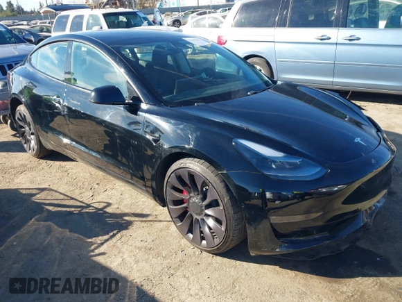 2021 Tesla Model 3 Performance with VIN 5YJ3E1EC6MF999321, listed as a IAAI auction lot 41417451 with 20,562 mi miles and . Bid and sale history available at carsss.com. Image 1.