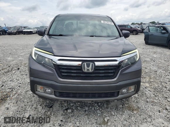 2019 Honda Ridgeline RTL-E with VIN 5FPYK3F77KB005131, listed as a Copart auction lot 60726155 with 81,797 mi miles and Salvage title. Bid and sale history available at DreamBid. Image 5.