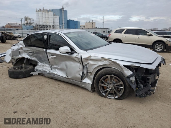 2017 Infiniti Q50 3.0t Sport with VIN JN1EV7AR4HM841419, listed as a Copart auction lot 85579134 with 101,216 mi miles and Salvage Title. Bid and sale history available at carsss.com. Image 4.