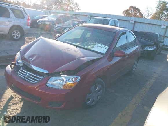 2008 Kia Spectra EX with VIN KNAFE121685532856, listed as a IAAI auction lot 40996849 with 153,194 mi miles. Bid and sale history available at carsss.com. Image 16.