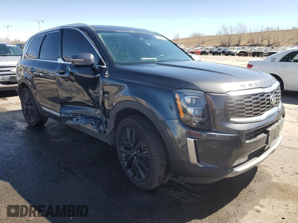 2021 Kia Telluride SX with VIN 5XYP5DHC7MG165582, listed as a Copart auction lot 50205325 with 47,999 mi miles and Salvage Title. Bid and sale history available at carsss.com. Image 4.