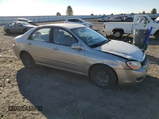 2007 Kia Spectra EX with VIN KNAFE121675381869, listed as a Copart auction lot 75306354 with 171,044 mi miles and Salvage Title. Bid and sale history available at carsss.com. Image 4.