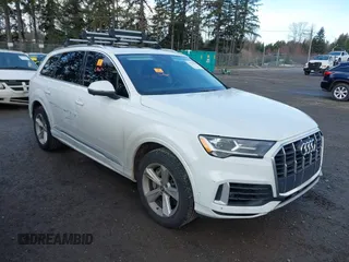 2021 Audi Q7 Premium with VIN WA1AXAF71MD031440, listed as a IAAI auction lot 41729896 with 34,830 mi miles. Bid and sale history available at carsss.com. Image 1.