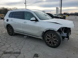 2024 BMW X7 xDrive40i with VIN 5UX23EM05R9U79787, listed as a Copart auction lot 46643245 with 19,793 mi miles and Salvage Title. Bid and sale history available at carsss.com. Image 4.