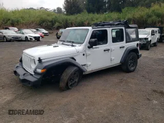 2023 Jeep Wrangler Sport with VIN 1C4HJXDG2PW697694, listed as a Copart auction lot 47454245 with Not Provided miles and Non Repairable. Bid and sale history available at DreamBid. Image 1.