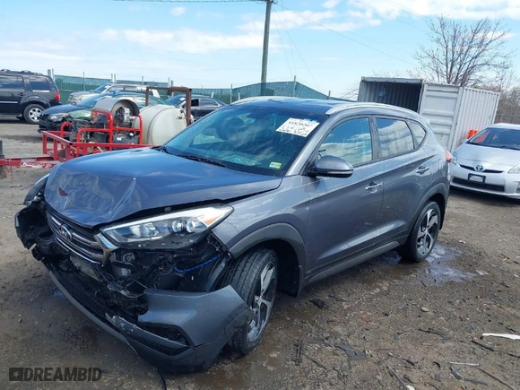 2016 Hyundai Tucson Sport with VIN KM8J33A23GU179159, listed as a IAAI auction lot 41820207 with 47,575 mi miles. Bid and sale history available at carsss.com. Image 2.