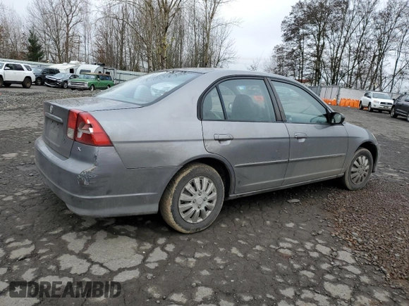 2004 Honda Civic LX with VIN 2HGES15584H528673, listed as a Copart auction lot 88170385 with 218,156 mi miles and Salvage Title. Bid and sale history available at DreamBid. Image 3.