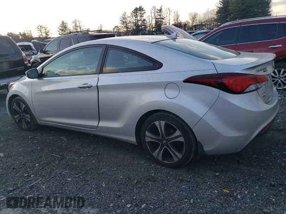 2014 Hyundai Elantra Coupe with VIN KMHDH6AH7EU028634, listed as a Copart auction lot 82925394 with 81,634 mi miles and Clean Title. Bid and sale history available at carsss.com. Image 2.