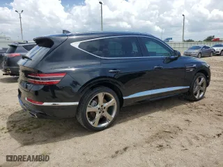 2024 Genesis GV80 with VIN KMUHCESC2RU156879, listed as a Copart auction lot 67168204 with 7,549 mi miles and Salvage Title. Bid and sale history available at carsss.com. Image 3.