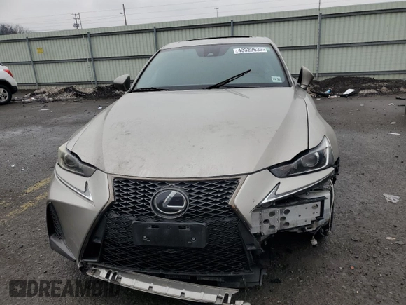 2020 Lexus IS 350 F Sport with VIN JTHGZ1E2XL5018242, listed as a Copart auction lot 43329635 with 38,135 mi miles and Salvage title. Bid and sale history available at DreamBid. Image 5.