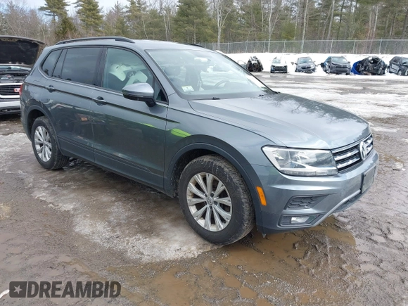 2018 Volkswagen Tiguan S with VIN 3VV0B7AX2JM011628, listed as a IAAI auction lot 41685841 with 129,484 mi miles and . Bid and sale history available at DreamBid. Image 1.