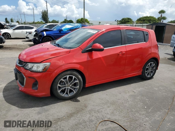 2017 Chevrolet Sonic LT with VIN 1G1JD6SB5H4142044, listed as a Copart auction lot 61571555 with 116,008 mi miles and Salvage title. Bid and sale history available at DreamBid. Image 1.