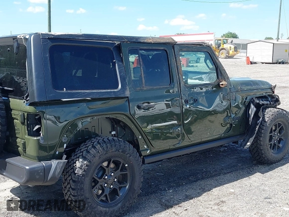 2024 Jeep Wrangler Willys with VIN 1C4PJXDG8RW236725, listed as a IAAI auction lot 39128397 with 50 mi miles and . Bid and sale history available at DreamBid. Image 6.