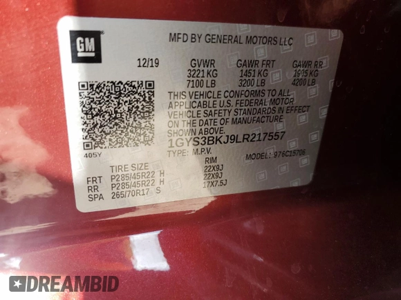 2020 Cadillac Escalade Luxury z VIN 1GYS3BKJ9LR217557, wystawiony jako Copart lot #80260884 z przebiegiem 63 461 mil mil oraz Szkoda całkowita • Salvage title. Historia ofert i sprzedaży dostępna na DreamBid. Obrazek 13.