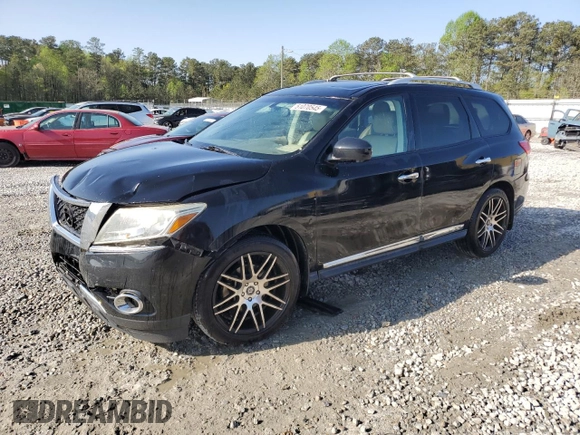 2014 Nissan Pathfinder SL with VIN 5N1AR2MN0EC685274, listed as a Copart auction lot 51070545 with 135,413 mi miles and Salvage Title. Bid and sale history available at DreamBid. Image 1.