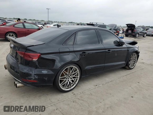 2020 Audi A3 with VIN WAUCUGFF4LA097155, listed as a Copart auction lot 56117554 with 74,100 mi miles and Salvage title. Bid and sale history available at DreamBid. Image 3.