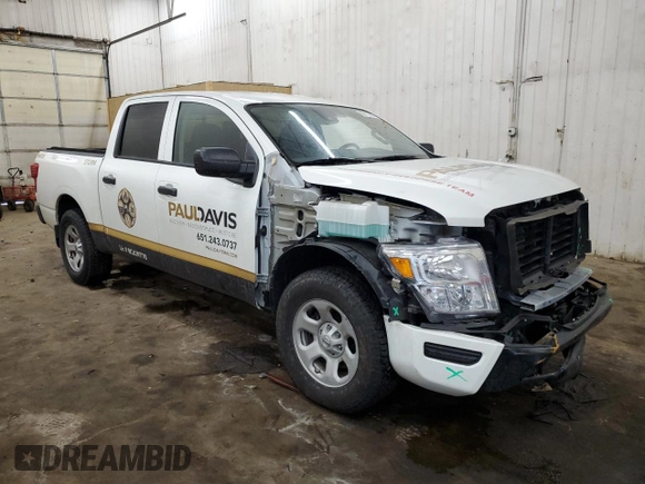 2022 Nissan Titan S with VIN 1N6AA1EC5NN107160, listed as a Copart auction lot 86115424 with 42,140 mi miles and Salvage title. Bid and sale history available at DreamBid. Image 4.