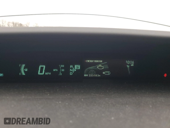 2012 Toyota Prius One with VIN JTDKN3DU4C5509976, listed as a Copart auction lot 52878105 with 223,183 mi miles and Clean Title. Bid and sale history available at DreamBid. Image 9.