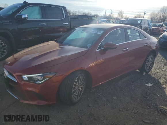 2022 Mercedes-Benz CLA 250 with VIN W1K5J4HB6NN290373, listed as a Copart auction lot 88052925 with 19,886 mi miles and Salvage title. Bid and sale history available at DreamBid. Image 1.