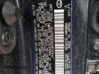 2019 Lexus UX with VIN JTHU9JBH7K2006772, listed as a Copart auction lot 44540283 with 100,886 mi miles. Bid and sale history available at carsss.com. Image 12.