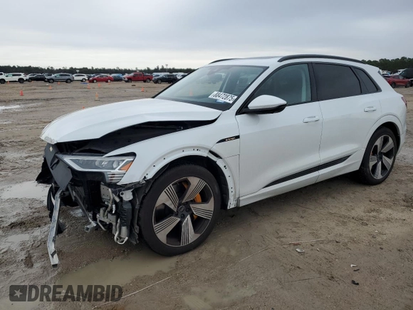 2023 Audi e-tron Premium Plus with VIN WA1LAAGE4PB011657, listed as a Copart auction lot 88472875 with 15,640 mi miles and Salvage title. Bid and sale history available at DreamBid. Image 1.