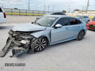 2022 Honda Civic EX with VIN 2HGFE1F78NH308074, listed as a Copart auction lot 63020395 with Not provided miles and Salvage title. Bid and sale history available at DreamBid. Image 1.