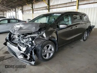 2019 Honda Odyssey EX-L z VIN 5FNRL6H73KB003983, wystawiony jako Copart lot #49823685 z przebiegiem Nie podano mil oraz Szkoda całkowita • Salvage title. Historia ofert i sprzedaży dostępna na DreamBid. Obrazek 1.