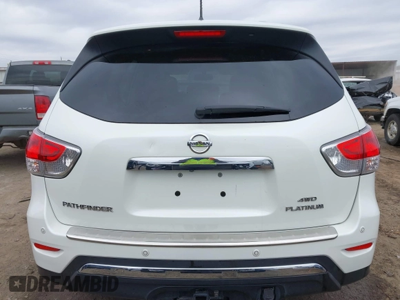 2016 Nissan Pathfinder Platinum with VIN 5N1AR2MM8GC662836, listed as a IAAI auction lot 41702450 with 149,885 mi miles. Bid and sale history available at carsss.com. Image 17.